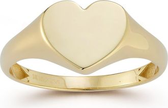 Ember Fine Jewelry Heart Signet Ring in Gold at Nordstrom Rack, Size 8
