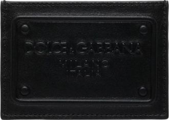 Dolce & Gabbana Black Logo Plaque Cardholder Wallet