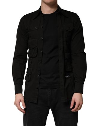 Dolce & Gabbana Cotton Utility Overshirt - Black
