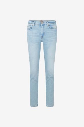 7 For All Mankind Helle Slim Jeans aus Baumwoll- und Modaldenim Roxanne