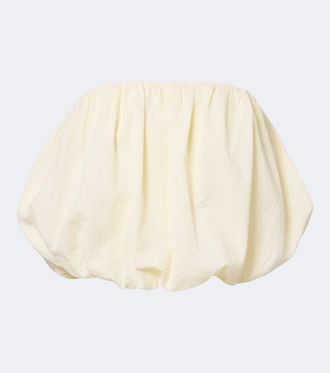 Faithfull The Brand Camila strapless cotton top