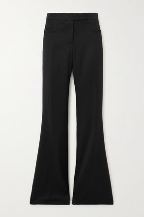 Tom Ford Pantaloni Svasati In Lana - Nero