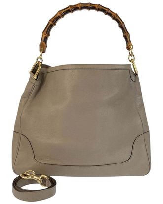 Gucci Beige Calfskin Bamboo Diana Shoulder Bag (Authentic Pre-Loved)