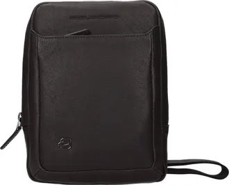 Piquadro Borse a Tracolla Uomo Pelle Marrone/Testa di Moro