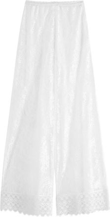 Charo Ruiz Ibiza Jeret Wide-leg Sheer Lace Trousers - White - XS (UK6 / XS) - XS (UK6 /xs)