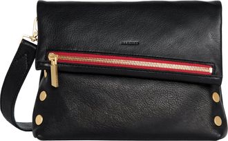 Hammitt Hammitt VIP Black Brushed Gold Red Zip Med