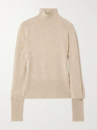 Joseph Pullover A Collo Alto In Cashmere Oxna - Neutri