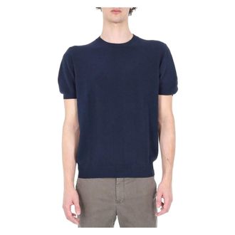 Drumohr T-Shirts, male, Blue, Size: 2XL T-shirt in leggera spugna