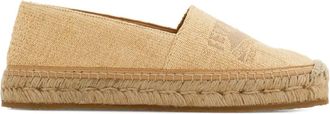 Ferragamo Venna-logo espadrilles - women - Fabric/Lambskin/Rubber - 10.5C - Neutrals