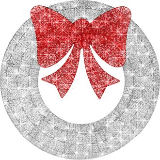 Best Choice Products 36in Pre-Lit Outdoor Christmas Wreath, LED Metal Holiday D&eacute;cor w/ 120 Lights, Bow