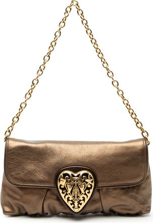 Gucci Pre-owned Womens Metallic Calfskin Hysteria Shoulder Bag - Brown Leather - One Size