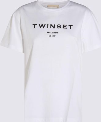 Twin-Set White Cotton T-shirt