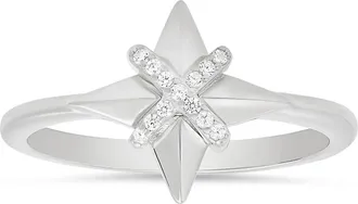 Queen Jewels Sterling Silver CZ North Star Ring at Nordstrom Rack, Size 10