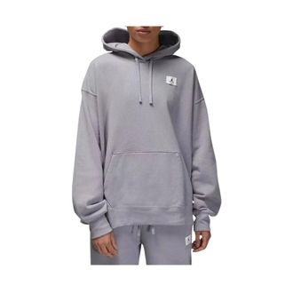 Nike Jordan Flight Fleece Pullover Hoodie - Dames - Sportshirts - Grijs - L - Katoen - Fitness