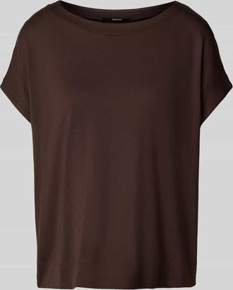someday Someday Regular Fit Blusentop mit Kappärmeln Modell Kadalia in Dunkelbraun, Größe S