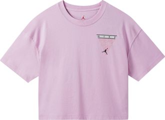Nike Jordan (WMNS) Air Jordan Essential Casual Sports Round Neck Short Sleeve Pink T-Shirt DC2154-676