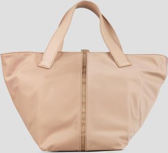 Alexander Smith Lauren Medium handbag with shoulder strap in beige nylon