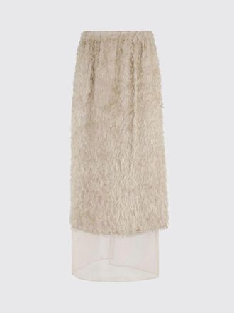 Alysi Gonna Alysi in misto cotone effetto spazzolato