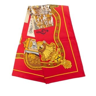 Herm&egrave;s Pre-owned Scarves, female, Red, Size: ONE SIZE Pre-owned In Salzburg Scarf
