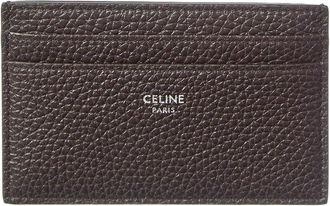 Celine Celine Logo Leather Card Case