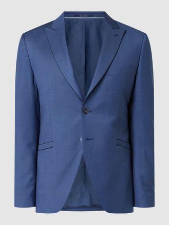 Wilvorst Slim Fit 2-Knopf-Sakko aus Wolle in Blau, Größe 50