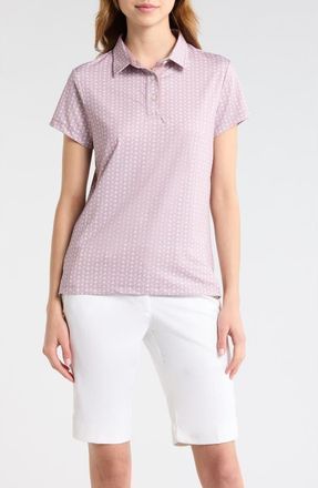 Swannies Lauren Print Golf Polo in Mauve at Nordstrom, Size X-Small