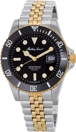 Mathey-Tissot Mathy Ceramic Quartz Black Dial Mens Watch H901CRBN