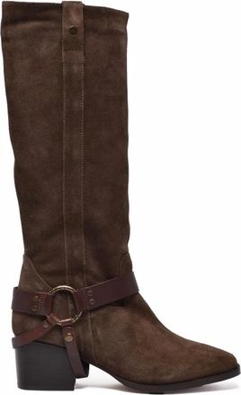Janet & Janet Schoenen, Dames, Bruin, 40 EU, Leer, Stivale in Suede