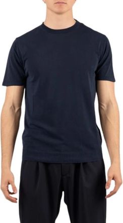Daniele Fiesoli T-shirt met ronde hals - Heren - Ronde hals truien - Blauw - S - Katoen - Truien & Vesten
