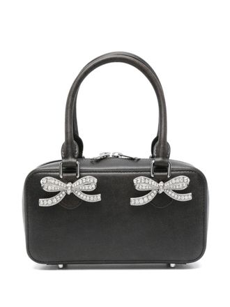 Self Portrait Kleine leren shopper - Zwart