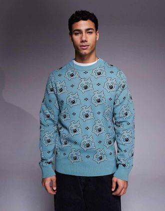 Icecream Maglione blu con monogramma