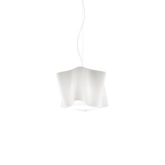 Linea Zero Suspensi&oacute;n Blanca En Metal Cromado Cm. 25x25h