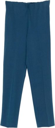 Le Tricot Perugia rechte broek - Dames - Straight fit broeken - Blauw - 2XL - Broeken