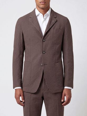 Tagliatore Blazer monopetto in cotone stretch con tasche a toppa
