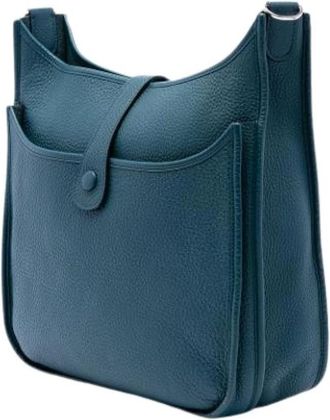 Herm&egrave;s Pre-owned Evelyne III - Dames - Vintage Schoudertas - Blauw - ONE Size - Leer - Vintage