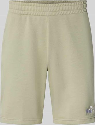 Puma Sweatshorts mit Logo-Stitching in Hellgruen, Größe XXL
