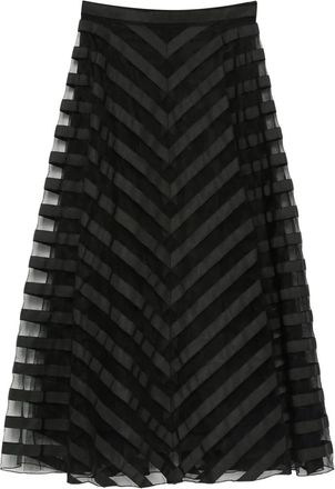 P.A.R.O.S.H. Gonna midi a righe - Nero