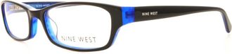 Nine West Womens Nw5014 Eyeglasses In Black Blue