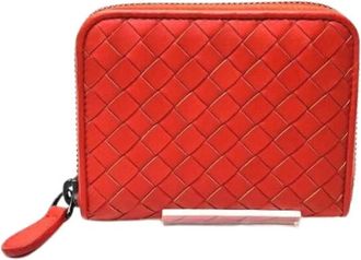 Bottega Veneta Pre-owned Portemonnee - Dames - Vintage Accessoires - Rood - ONE Size - Leer - Vintage