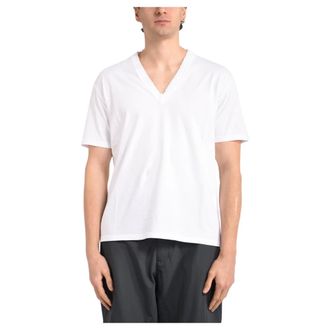 Mauro Grifoni T-Shirts, male, White, Size: 2XL V-neck T-shirt