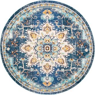 Safavieh Alfombra transicional de polipropileno azul, 201 cm