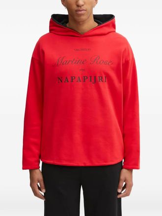 Napapijri hooded logo sweater - men - Cotton - S - Red