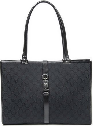 Gucci Pre-owned Womens Large Square Tote Shoulder Bag - Black - One Size