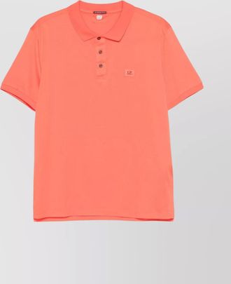 C.P. Company logo polo shirt with collar and cuffs