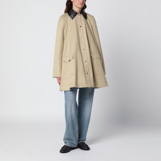 CORDERA Voluminous camel cotton coat