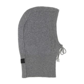 Maison Margiela Gebreide Capuchon - Dames - Hoeden - Grijs - ONE Size - Wol - Accessoires