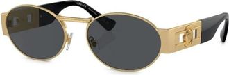 Versace Ovale Zonnebril - unisex - Zonnebrillen - Geel - 56 MM - Accessoires