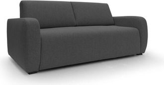 Divani.Store Duna Sof&aacute; Cama Convertible Con Colch&oacute;n De 20 Cm De Tela Suave Flameada E Impermeable 195 Cm (mat. 140x197) Antracita