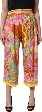 Dolce & Gabbana Cropped broek - Dames - Vrijetijds broeken - Veelkleurig - 3XL - Broeken
