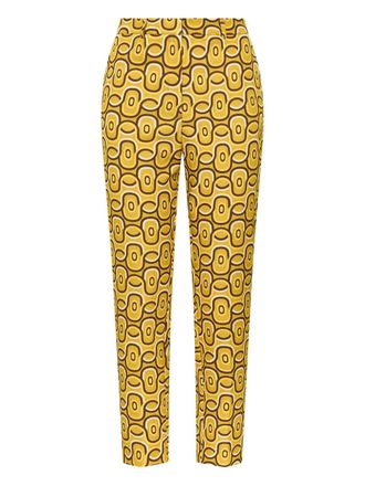 Maliparmi Rolling Chain-print trousers - women - Polyester/Spandex/Elastane/Polyester/Viscose - 40 - Yellow